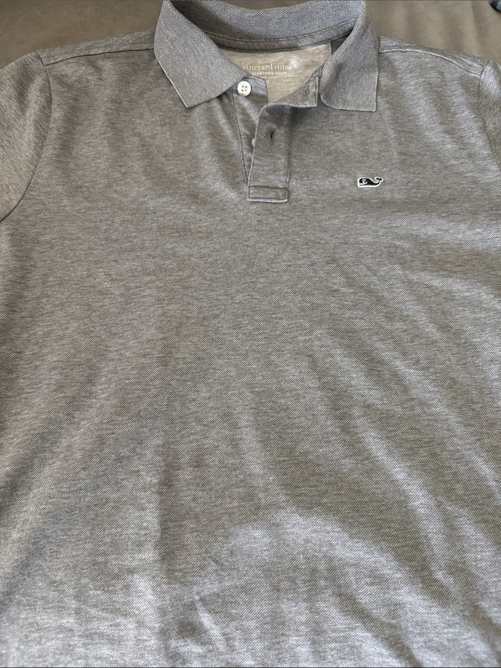Vineyard Vines Edgartown Light Gray Boy’s Polo